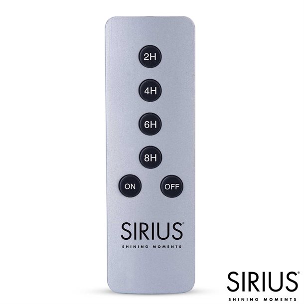 Sirius fjernbetjening med 2, 4, 6, eller 8 timerfunktion samt on/off funktion SIR-10000